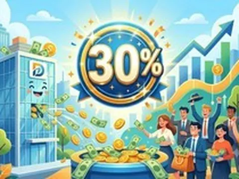 Một doanh nghiệp chốt ngày trả cổ tức tiền mặt 30% ngay tháng này
