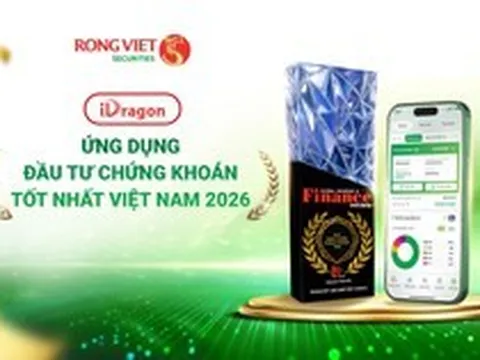 iDragon của Chứng khoán Rồng Việt đạt giải “Ứng dụng đầu tư chứng khoán tốt nhất Việt Nam 2026”