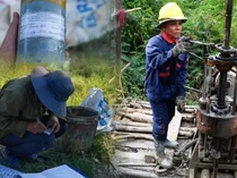 Hàng chục mũi khoan đồng loạt 'xuyên lòng đất' trên đại lộ Nguyễn Văn Linh