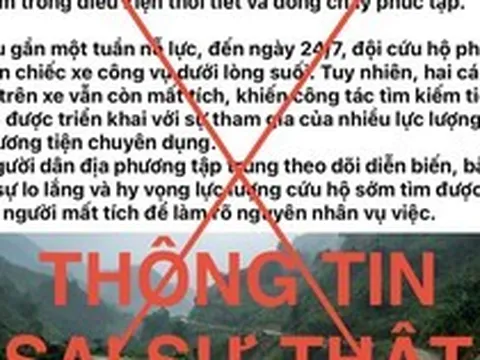 Tin đồn xe CSGT gặp nạn, 2 cán bộ mất tích gây xôn xao mạng xã hội: Công an khẳng định là bịa đặt