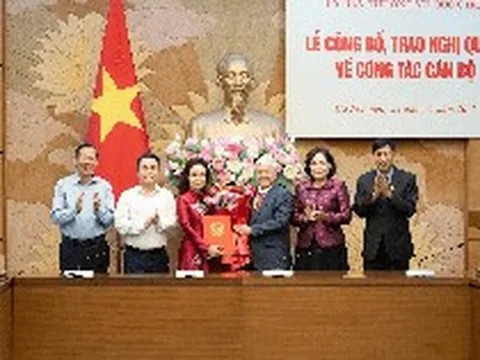 Vụ trưởng Vụ Tín dụng NHNN được bổ nhiệm làm Trợ lý Phó Chủ tịch Quốc hội Nguyễn Thị Hồng