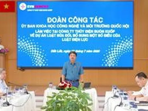 Đoàn công tác của Quốc hội khảo sát thực tế, làm việc tại Công ty Thủy điện Buôn Kuốp