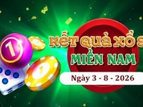 XSMN 3/8 - Kết quả XSMN hôm nay thứ Hai ngày 3/8/2026