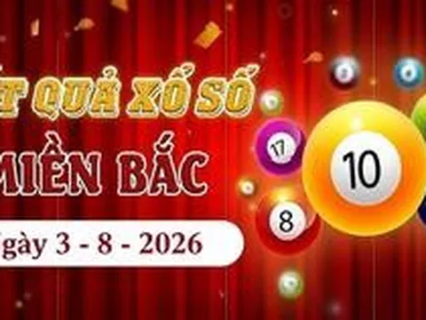 XSMB 3/8 - Kết quả xổ số miền Bắc hôm nay thứ Hai ngày 3/8/2026