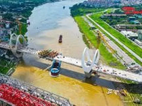 Sắp hợp long cầu Đuống mới, chuẩn bị thông xe sau khoảng 3 năm thi công