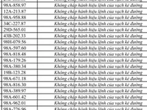 Công an đề nghị 315 chủ xe vi phạm có biển số sau nhanh chóng liên hệ, nộp phạt nguội theo Nghị định 168