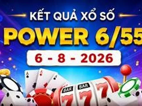 Vietlott 6/8 - Xổ số Power 6/55 - Kết quả xổ số Vietlott hôm nay 6/8/2026