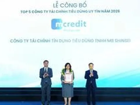 Mcredit ghi danh Top 5 Công ty tài chính tiêu dùng uy tín năm 2026