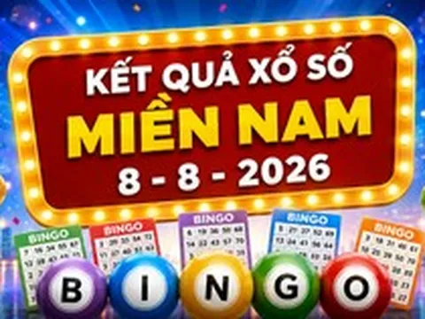 XSMN 8/8 - Kết quả xổ số miền Nam hôm nay thứ Bảy ngày 8/8/2026