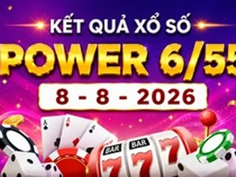 Vietlott 8/8 - Xổ số Power 6/55 - Kết quả xổ số Vietlott hôm nay 8/8/2026
