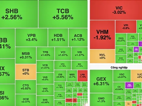 VN-Index tăng gần 9 điểm, nhóm tài chính và năng lượng dẫn dắt thị trường