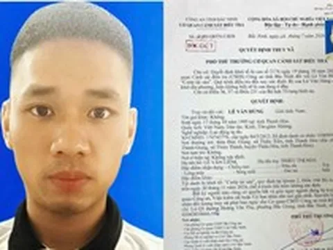 Quyết định truy nã đặc biệt nguy hiểm Lê Văn Hùng SN 1995: Người dân không nên truy đuổi hay bắt giữ đối tượng