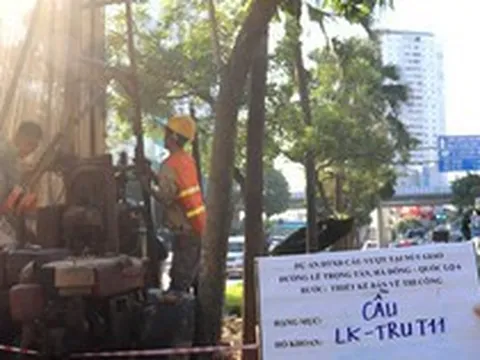 Khoan khảo sát địa chất phục vụ dự án cầu vượt nút giao Lê Trọng Tấn - Quốc lộ 6