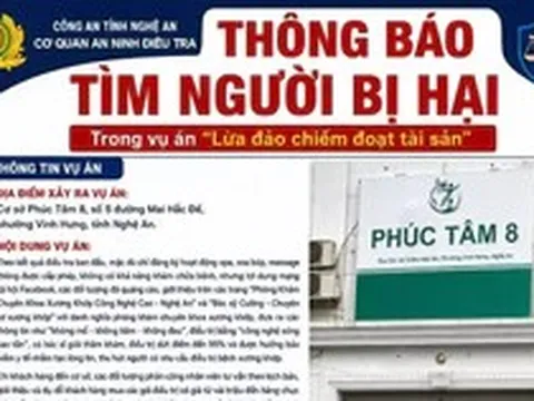 Công an Nghệ An tìm người từng ‘điều trị xương khớp’ tại cơ sở Phúc Tâm 8