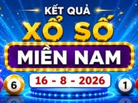 XSMN 16/8 - Kết quả XSMN hôm nay Chủ Nhật ngày 16/8/2026