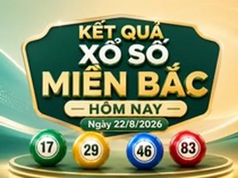 XSMB 22/8 - Kết quả xổ số miền Bắc hôm nay ngày 22/8/2026