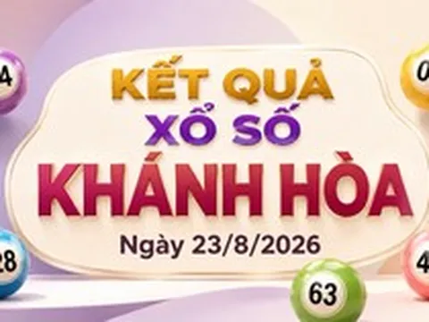 XSKH 23/8 - Kết quả xổ số Khánh Hòa hôm nay 23/8/2026