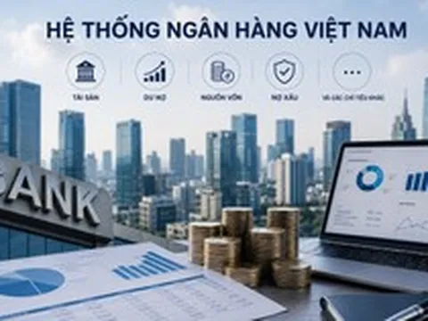 Tổng tài sản hệ thống ngân hàng Việt Nam sắp chạm mốc 30 triệu tỷ đồng, Vietcombank, VietinBank, BIDV và Agribank chiếm hơn 41% tổng dư nợ