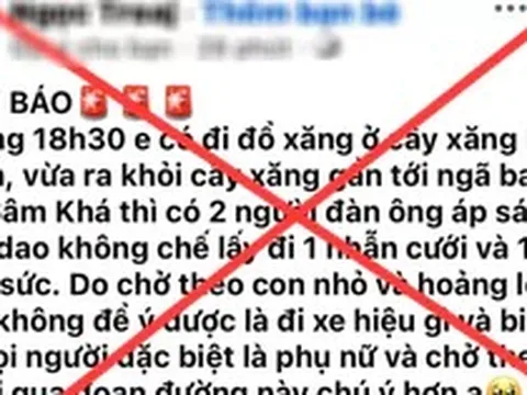 Làm mất nhẫn cưới, người phụ nữ dựng chuyện bị cướp