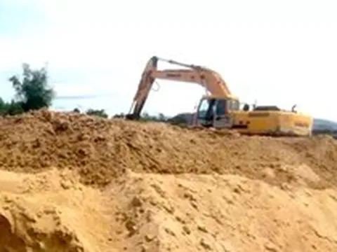 Bị phạt 350 triệu đồng vì khai thác cát trái phép ở bãi bồi sông Kôn