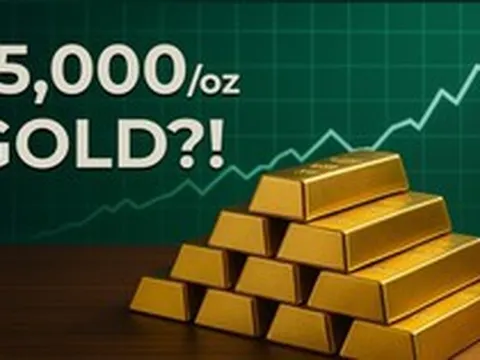Giá vàng được dự báo có thể sớm đạt 5.400 USD/ounce