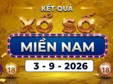 XSMN 3/9 - Xổ số miền Nam hôm nay 3/9/2026