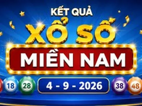 XSMN 4/9 - Kết quả xổ số miền Nam hôm nay 4/9/2026