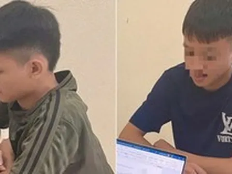 Điều tra 53 tài khoản ngân hàng trực tuyến của 19 người, công an bắt giữ 2 thanh niên sinh năm 2005 và 2009