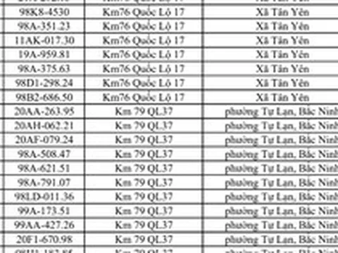 Công an đề nghị 386 chủ xe vi phạm có biển số sau nhanh chóng nộp phạt nguội theo Nghị định 168