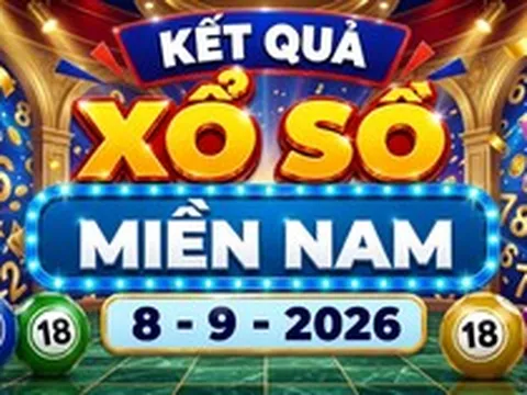 XSMN 8/9 - Kết quả xổ số miền Nam hôm nay 8/9/2026 - XSMN ngày 8 tháng 9