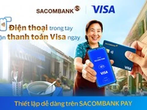 Điện thoại trong tay, linh hoạt nhận thanh toán cùng SACOMBANK PAY