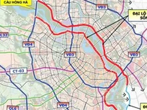 Trục Đại lộ cảnh quan sông Hồng có 10 làn xe, hơn 2km đi ngầm khu vực trung tâm