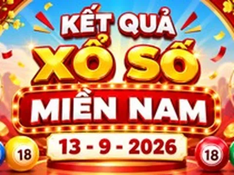 XSMN 13/9 - Kết quả XSMN hôm nay 13/9/2026 - Xổ số miền Nam ngày 13 tháng 9