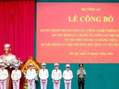 Bộ Công an thành lập Cục Công nghệ thông tin và Cơ yếu