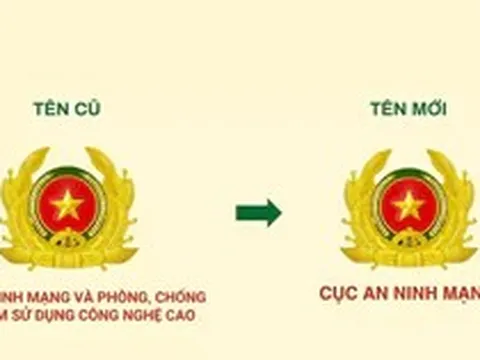 Cục An ninh mạng và phòng, chống tội phạm sử dụng công nghệ cao có tên mới