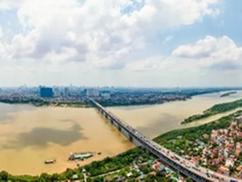 Toàn cảnh hai bờ sông Hồng trước quy hoạch trục đại lộ cảnh quan 11.400ha