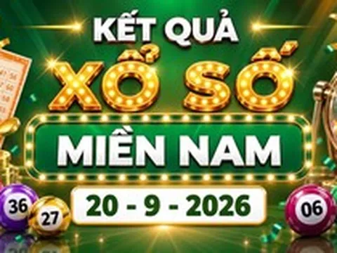 XSMN 20/9 - Kết quả xổ số miền Nam hôm nay 20/9/2026 - XSMN ngày 20 tháng 9